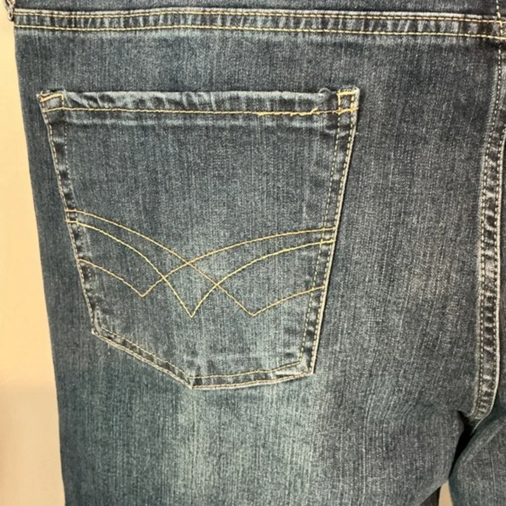 Seven7 Mens Medium Wash Blue Straight‎ Fit Cotton Stretch Pocket Jeans 38x32(30)